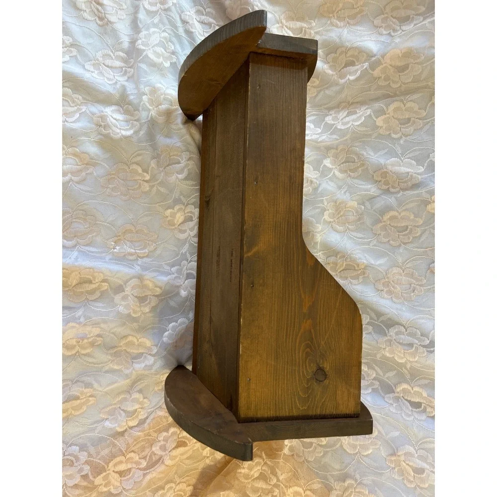 The Whitsons Handcrafted Wooden Doll Cradle Rocking Cradle Dark Rustic Pine Wood